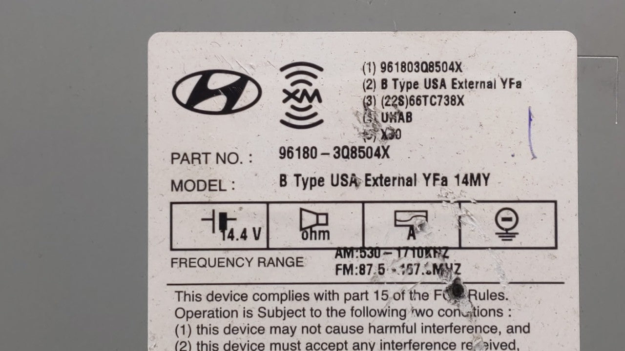 2014-2015 Hyundai Sonata Am Fm Cd Player Radio Receiver - Oemusedautoparts1.com