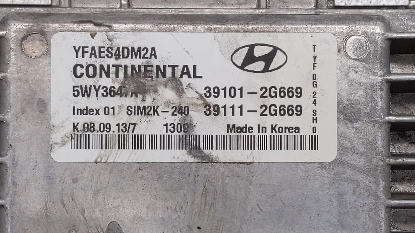 2011-2014 Hyundai Sonata PCM Engine Control Computer ECU ECM PCU OEM P/N:39111-2G669 39101-2G667 Fits Fits 2011 2012 2013 20
