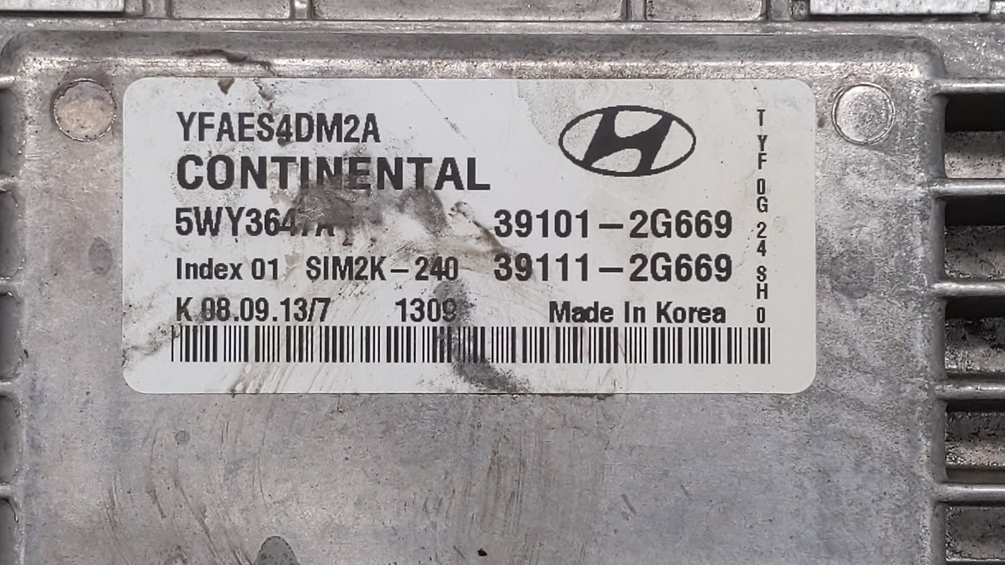 2011-2014 Hyundai Sonata PCM Engine Control Computer ECU ECM PCU OEM P/N:39111-2G669 39101-2G667 Fits Fits 2011 2012 2013 20