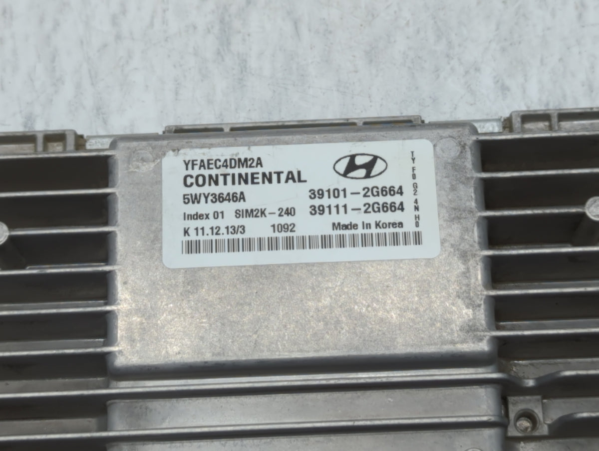 2011-2014 Hyundai Sonata PCM Engine Control Computer ECU ECM PCU OEM P/N:39101-2G673 39101-2G671 Fits 2011 2012 2013 2014 OE