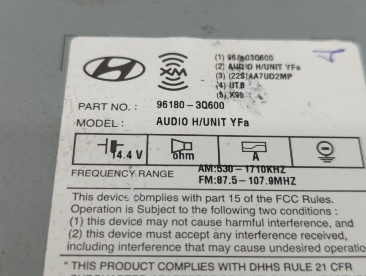 2012-2015 Hyundai Sonata Am Fm Cd Player Radio Receiver 337651 - Oemusedautoparts1.com