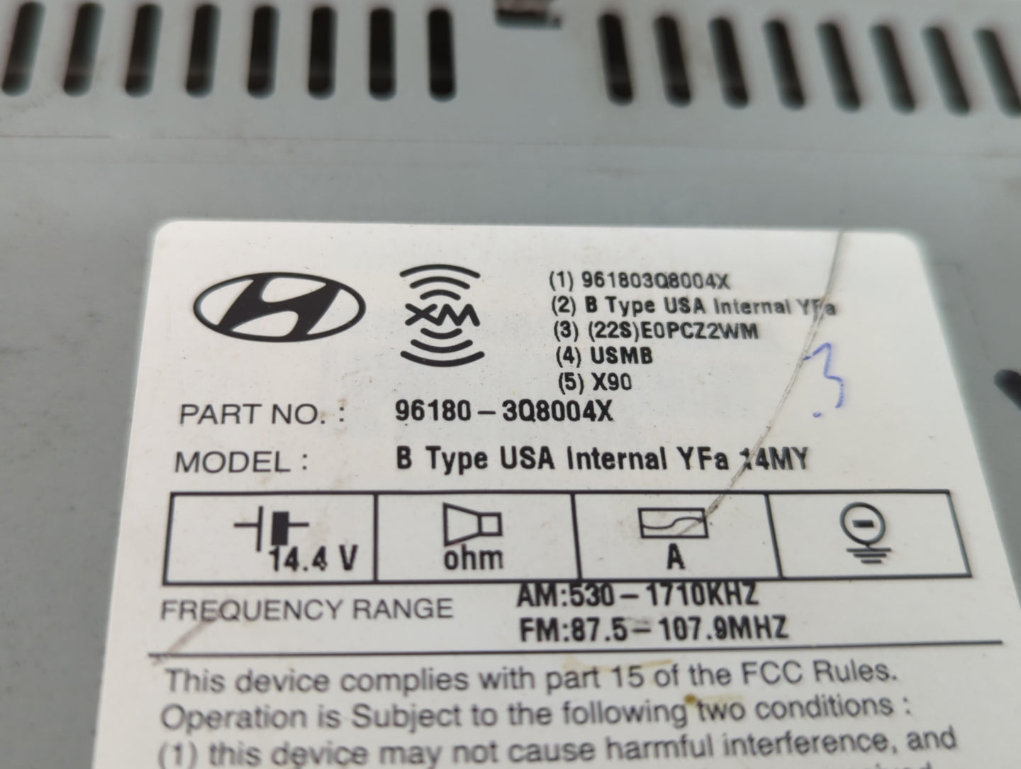 2012-2014 Hyundai Sonata Am Fm Cd Player Radio Receiver - Oemusedautoparts1.com