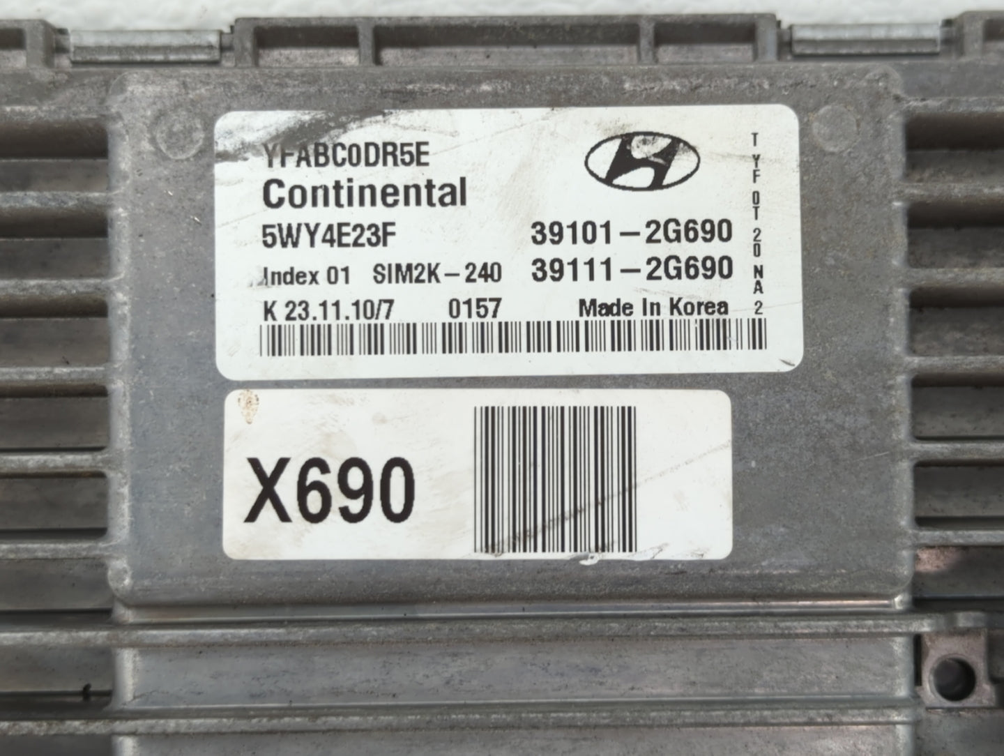 2011-2014 Hyundai Sonata PCM Engine Control Computer ECU ECM PCU OEM P/N:39101-2G692 39111-2G690 Fits Fits 2011 2012 2013 20
