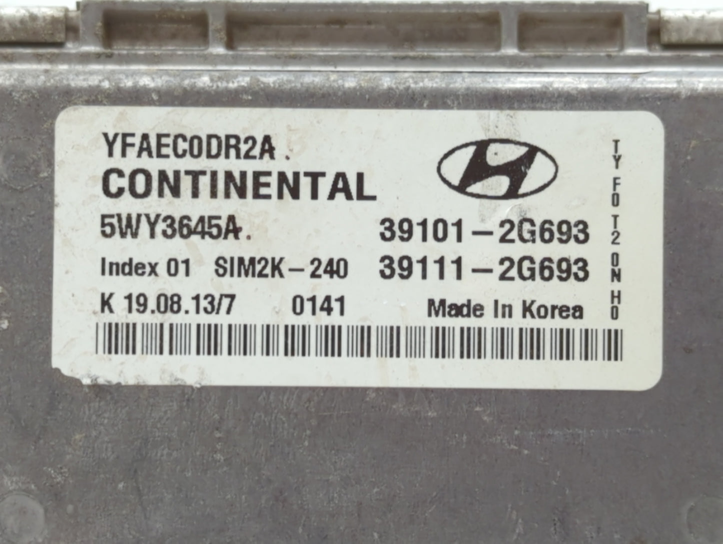 2011-2014 Hyundai Sonata PCM Engine Control Computer ECU ECM PCU OEM P/N:39101-2G692 39111-2G690 Fits Fits 2011 2012 2013 20