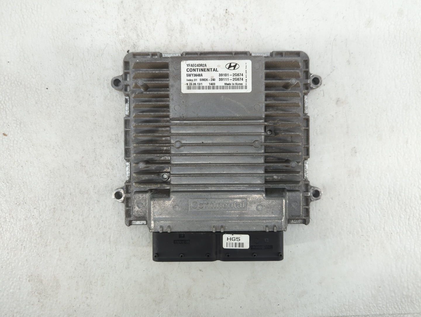 2011-2014 Hyundai Sonata PCM Engine Control Computer ECU ECM PCU OEM P/N:5WY3648A 39101-2G674 Fits Fits 2011 2012 2013 2014 