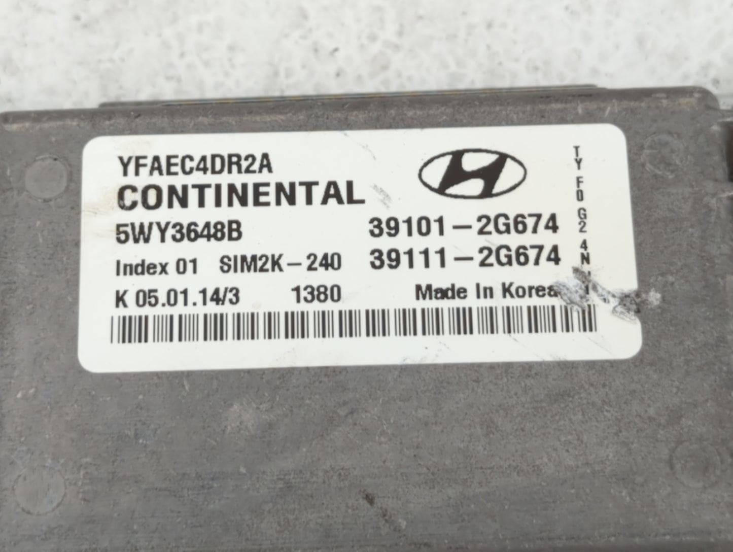 2011-2014 Hyundai Sonata PCM Engine Control Computer ECU ECM PCU OEM P/N:39101-2G674 39101-2G663 Fits Fits 2011 2012 2013 20