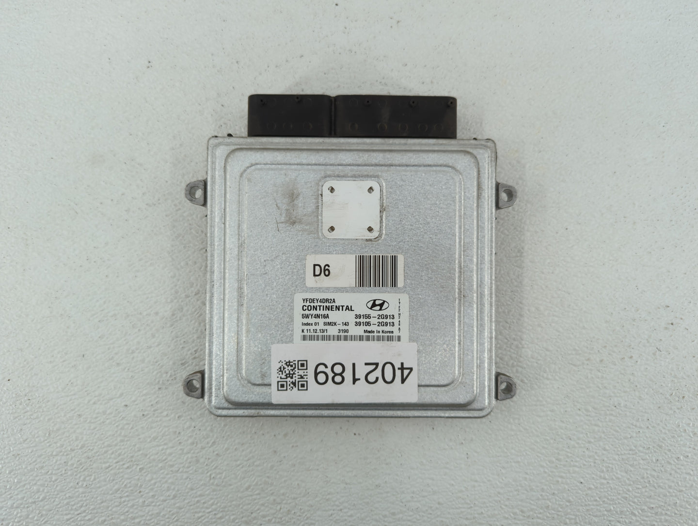 2011-2015 Hyundai Sonata PCM Engine Control Computer ECU ECM PCU OEM P/N:39105-2G913 39155-2G913 Fits OEM Used Auto Parts - 