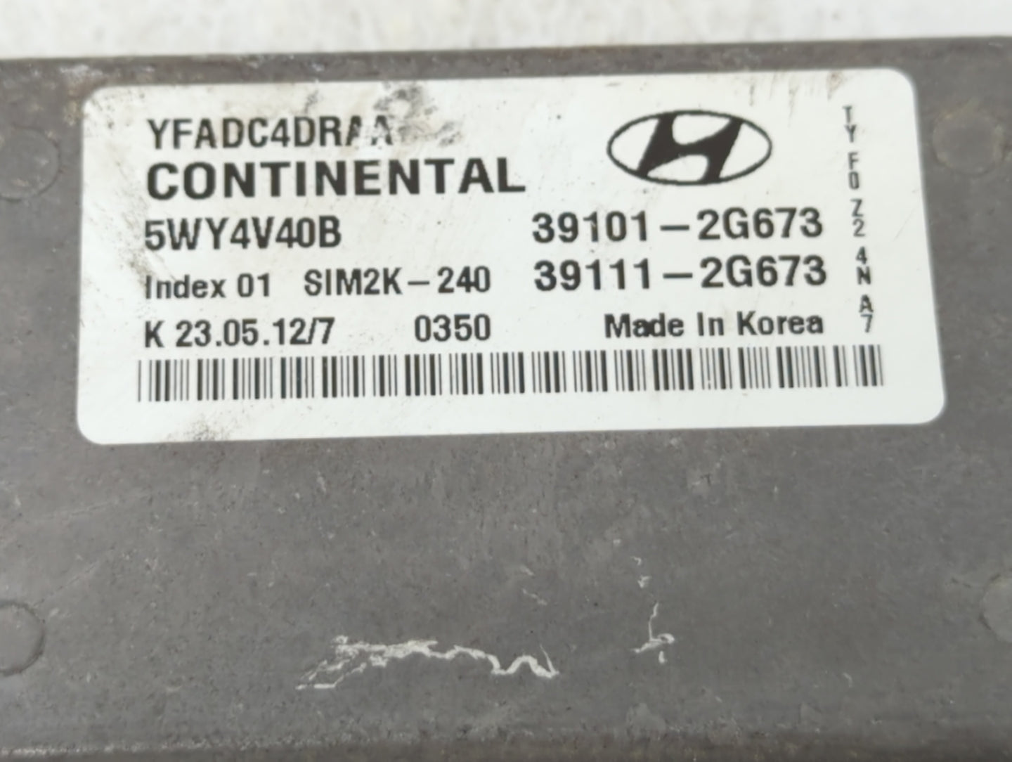 2011-2014 Hyundai Sonata PCM Engine Control Computer ECU ECM PCU OEM P/N:39101-2G674 39101-2G663 Fits Fits 2011 2012 2013 20