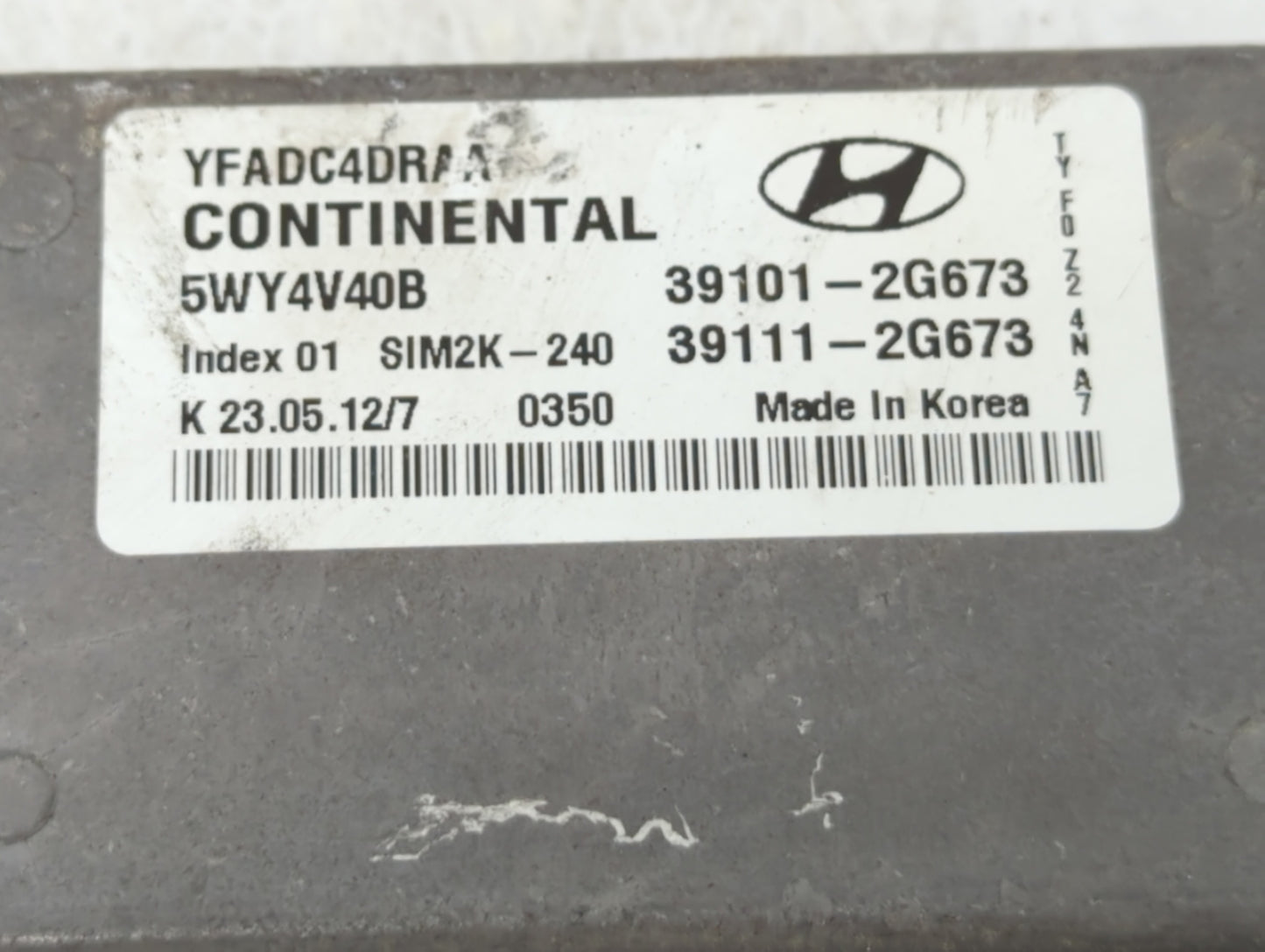 2011-2014 Hyundai Sonata PCM Engine Control Computer ECU ECM PCU OEM P/N:39101-2G674 39101-2G663 Fits Fits 2011 2012 2013 20