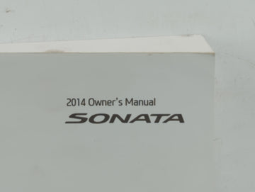 2014 Hyundai Sonata Owners Manual Book Guide OEM Used Auto Parts