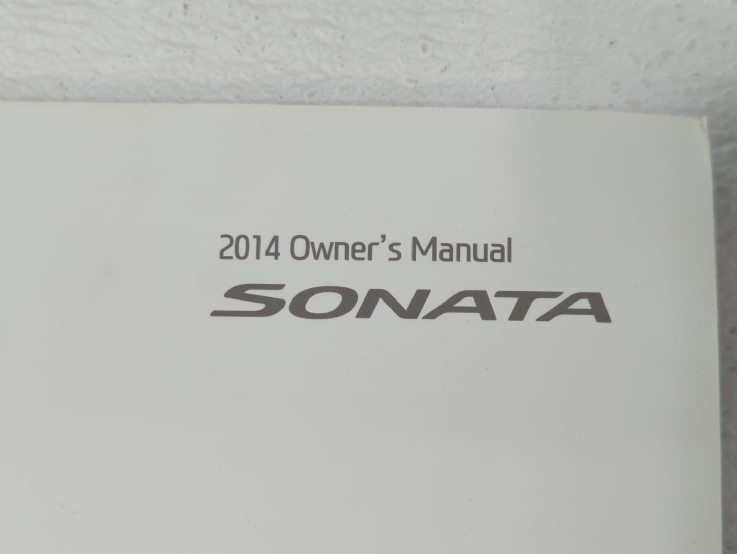 2014 Hyundai Sonata Owners Manual Book Guide OEM Used Auto Parts - Oemusedautoparts1.com