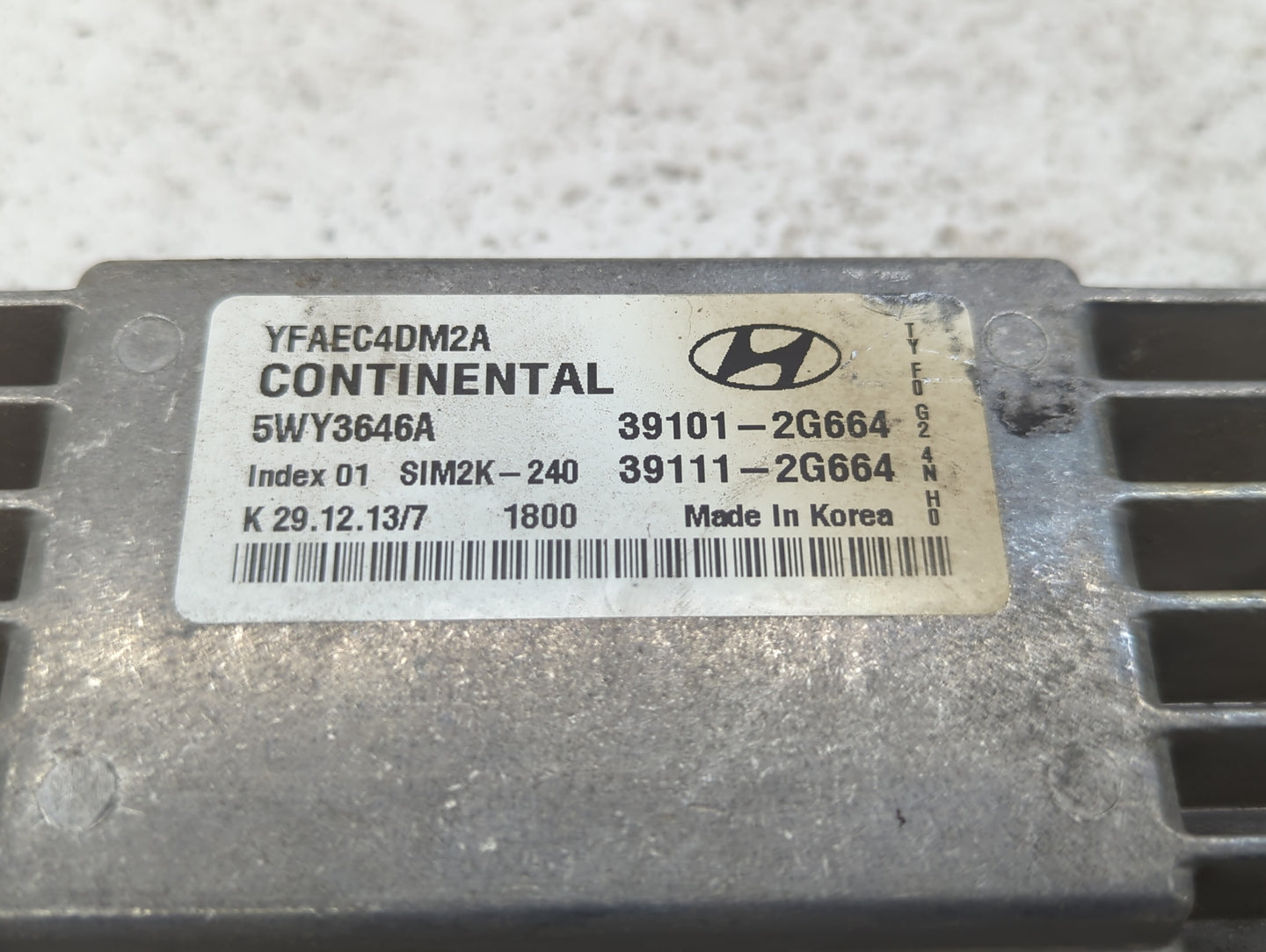 2011-2014 Hyundai Sonata PCM Engine Control Computer ECU ECM PCU OEM P/N:39111-2G662 39111-2G663 Fits Fits 2011 2012 2013 20