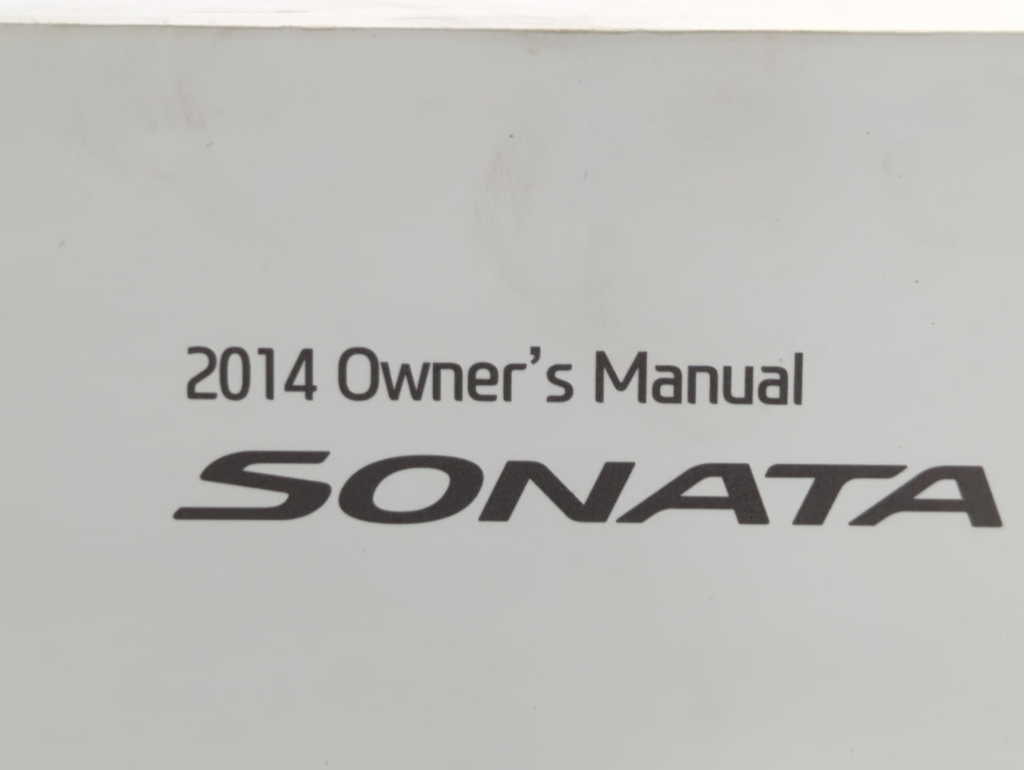 2014 Hyundai Sonata Owners Manual Book Guide OEM Used Auto Parts - Oemusedautoparts1.com