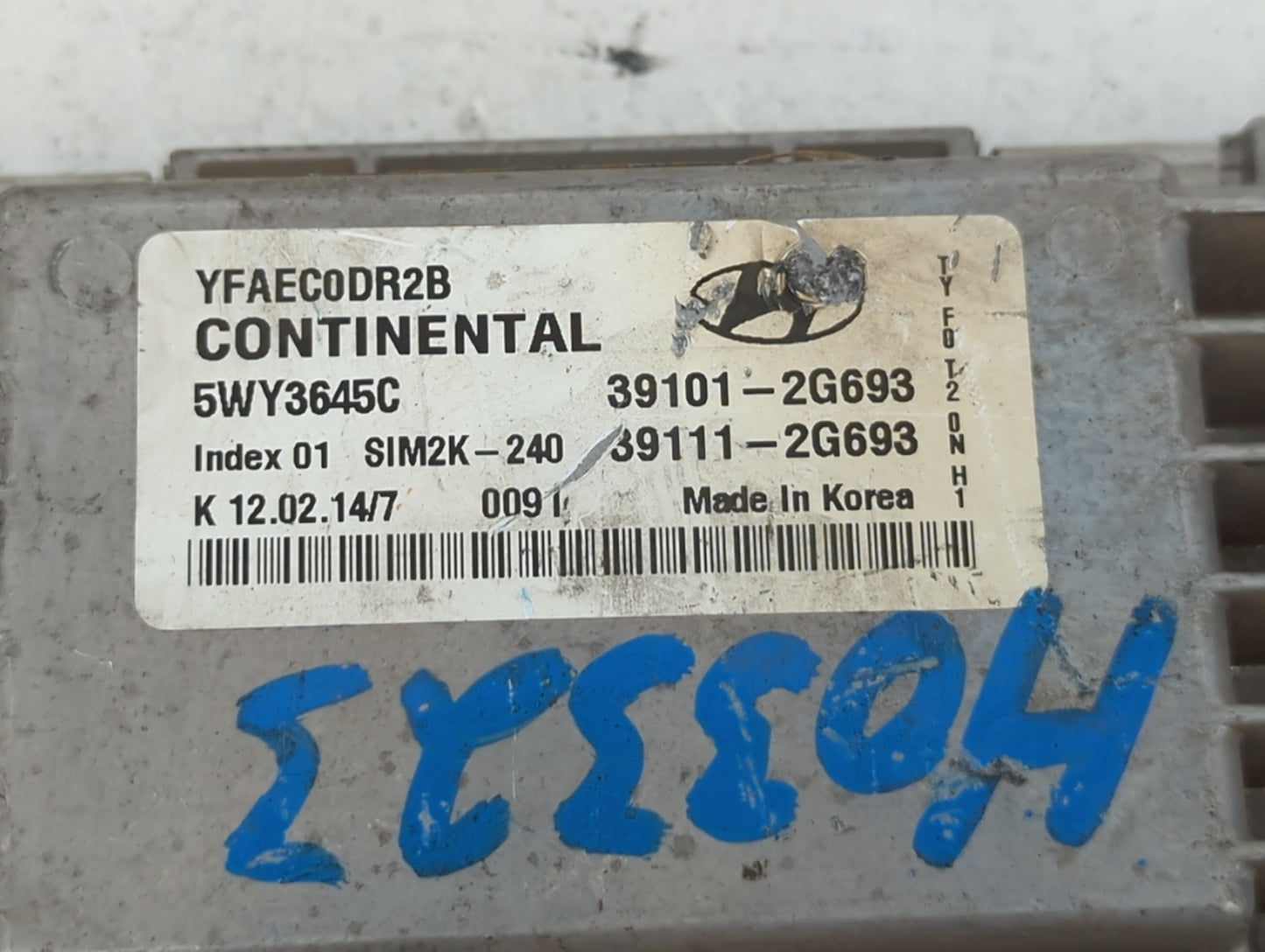 2011-2014 Hyundai Sonata PCM Engine Control Computer ECU ECM PCU OEM P/N:39111-2G690 39101-2G690 Fits Fits 2011 2012 2013 20