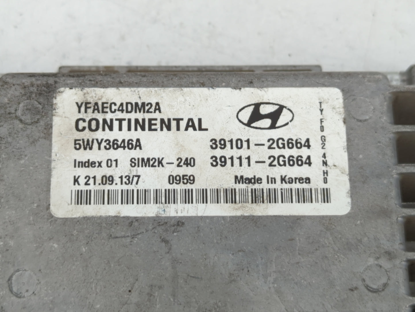 2011-2014 Hyundai Sonata PCM Engine Control Computer ECU ECM PCU OEM P/N:39111-2G661 39101-2G661 Fits Fits 2011 2012 2013 20