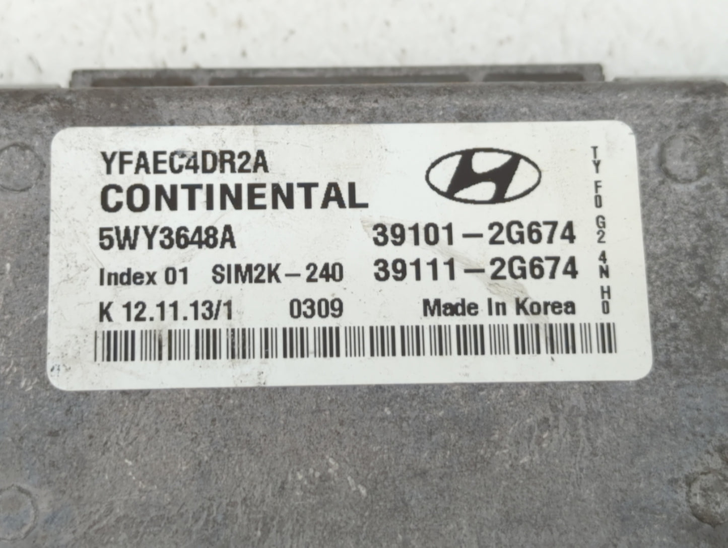 2011-2014 Hyundai Sonata PCM Engine Control Computer ECU ECM PCU OEM P/N:39111-2G664 39101-2G664 Fits Fits 2011 2012 2013 20