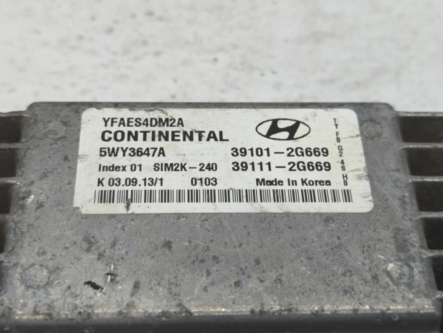 2011-2014 Hyundai Sonata PCM Engine Control Computer ECU ECM PCU OEM P/N:39101-2G667 39111-2G669 Fits Fits 2011 2012 2013 20