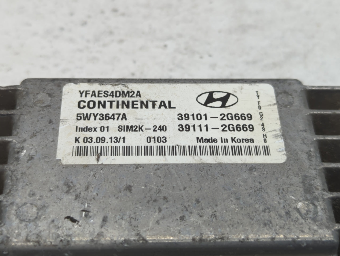 2011-2014 Hyundai Sonata PCM Engine Control Computer ECU ECM PCU OEM P/N:39101-2G667 39111-2G669 Fits Fits 2011 2012 2013 20