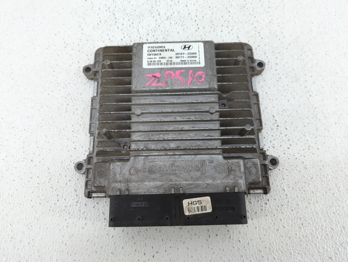 2011-2014 Hyundai Sonata PCM Engine Control Computer ECU ECM PCU OEM P/N:39101-2G669 Fits 2011 2012 2013 2014 OEM Used Auto 