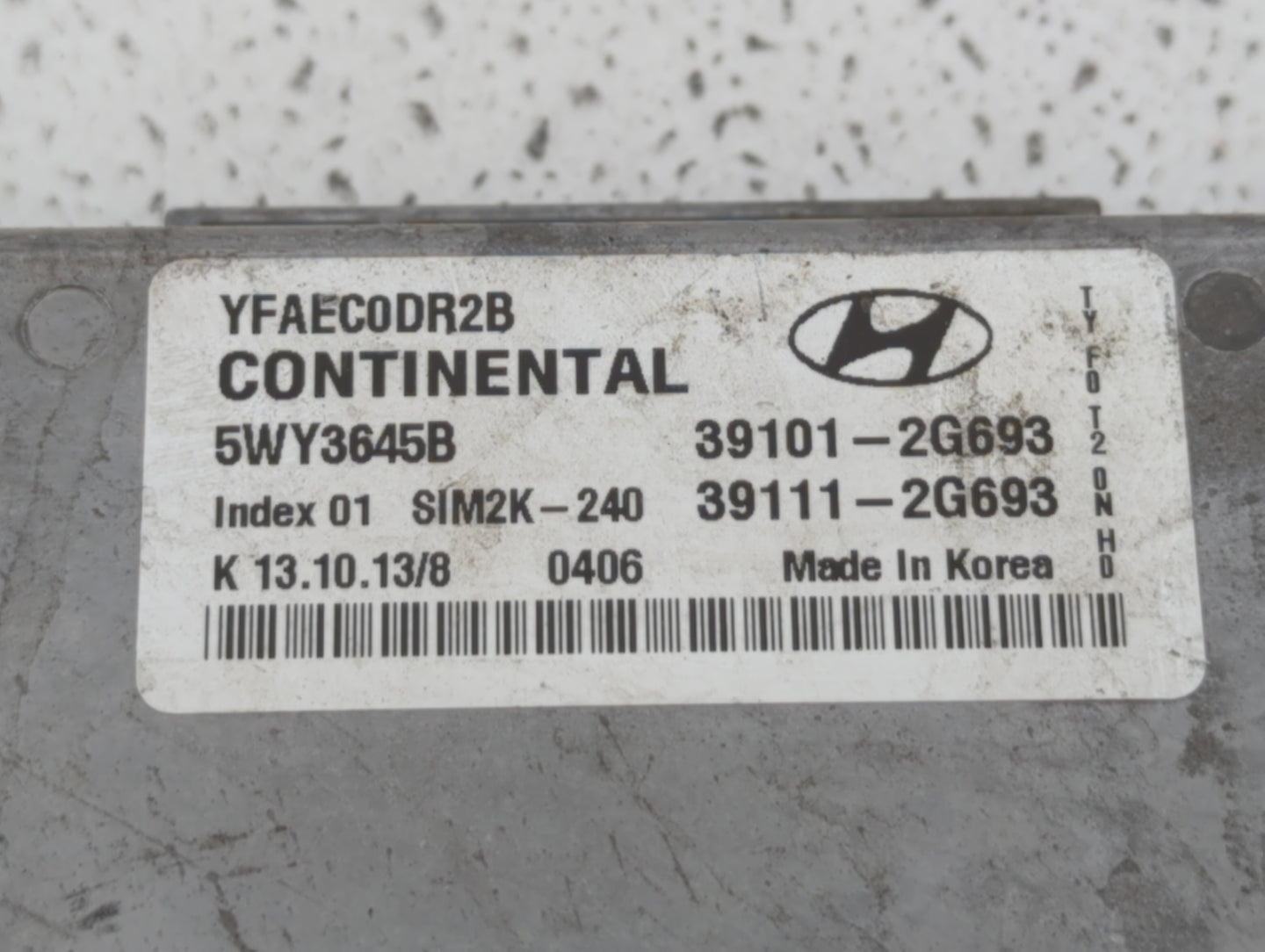 2011-2014 Hyundai Sonata PCM Engine Control Computer ECU ECM PCU OEM P/N:39111-2G693 39101-2G693 Fits Fits 2011 2012 2013 20