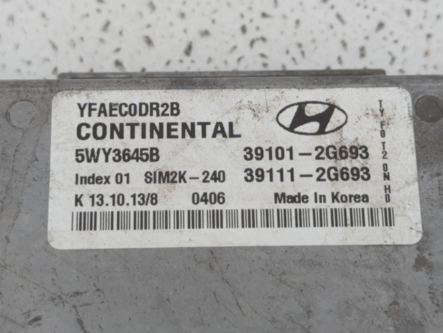 2011-2014 Hyundai Sonata PCM Engine Control Computer ECU ECM PCU OEM P/N:39111-2G693 39101-2G693 Fits Fits 2011 2012 2013 20