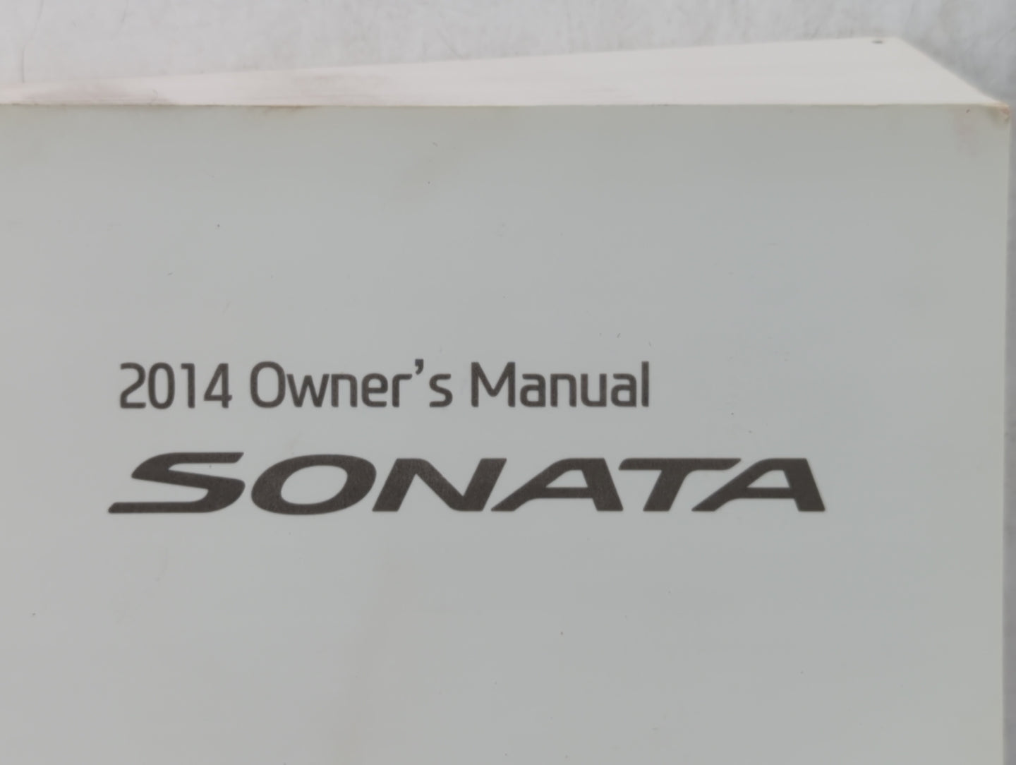 2014 Hyundai Sonata Owners Manual Book Guide OEM Used Auto Parts - Oemusedautoparts1.com