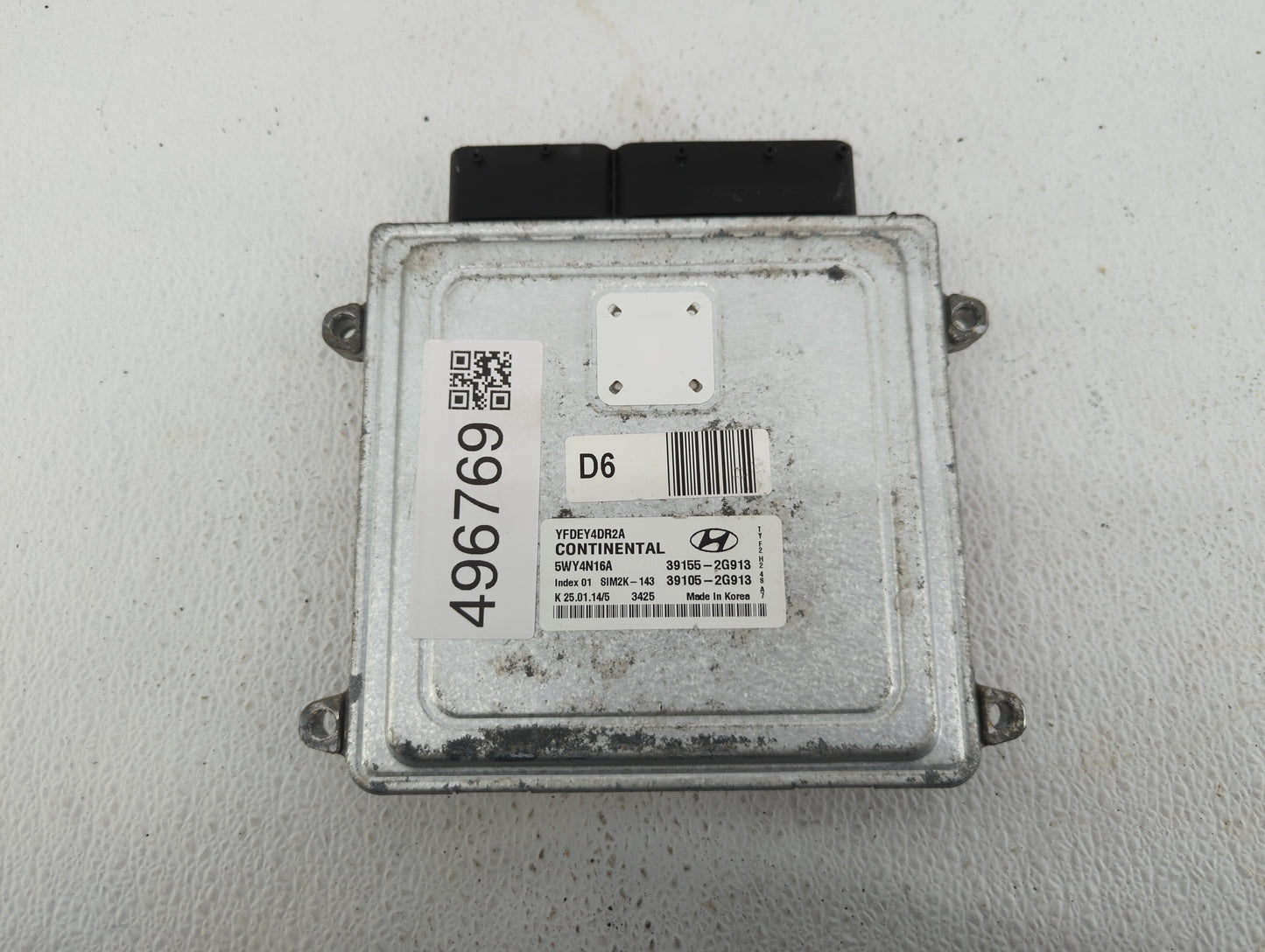 2011-2015 Hyundai Sonata PCM Engine Control Computer ECU ECM PCU OEM P/N:39105-2G913 39155-2G913 Fits OEM Used Auto Parts - 