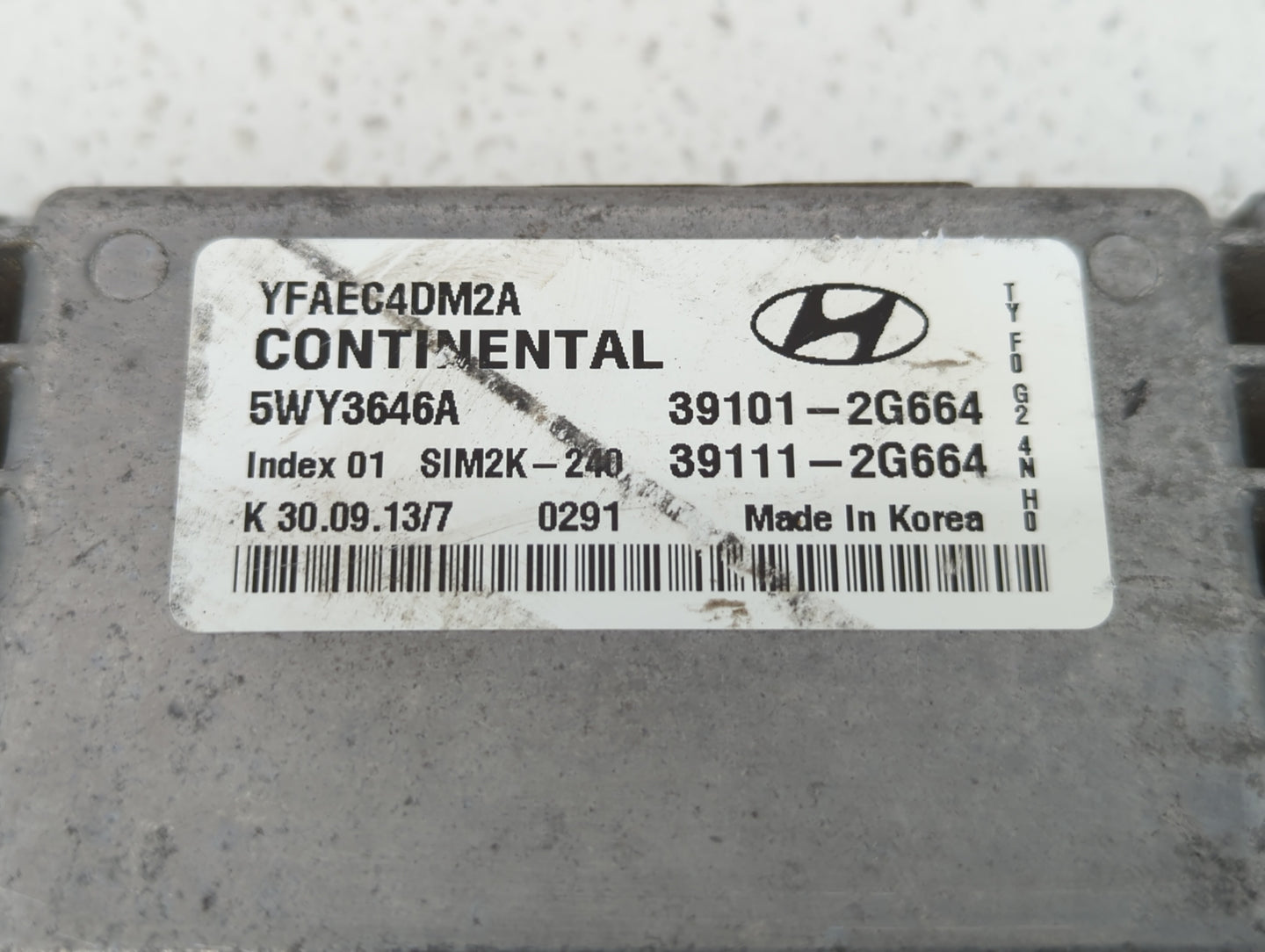 2014 Hyundai Sonata PCM Engine Control Computer ECU ECM PCU OEM P/N:39111-2G664 39101-2G664 Fits OEM Used Auto Parts - Oemus