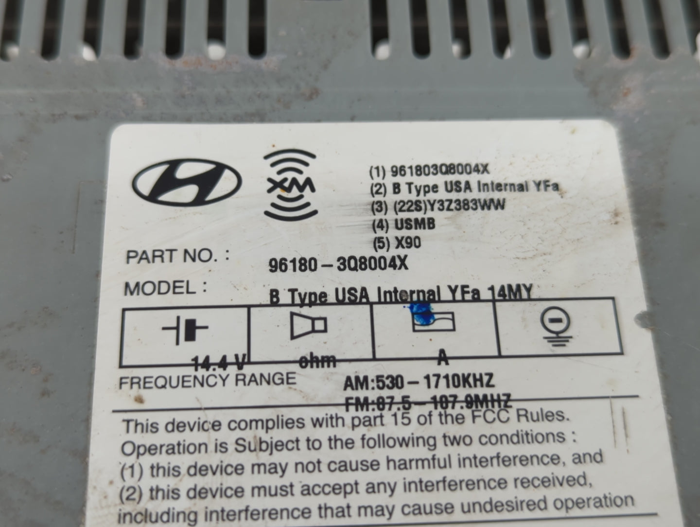 2012-2015 Hyundai Sonata Am Fm Cd Player Radio Receiver - Oemusedautoparts1.com