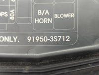 2011-2014 Hyundai Sonata Fusebox Fuse Box Panel Relay Module P/N:91950-3S712 VS912003Q103M0 Fits Fits 2011 2012 2013 2014 OE