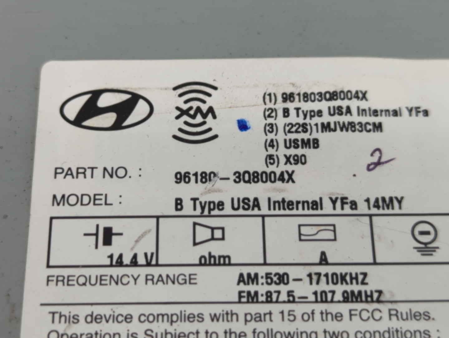 2014-2015 Hyundai Sonata Am Fm Cd Player Radio Receiver - Oemusedautoparts1.com