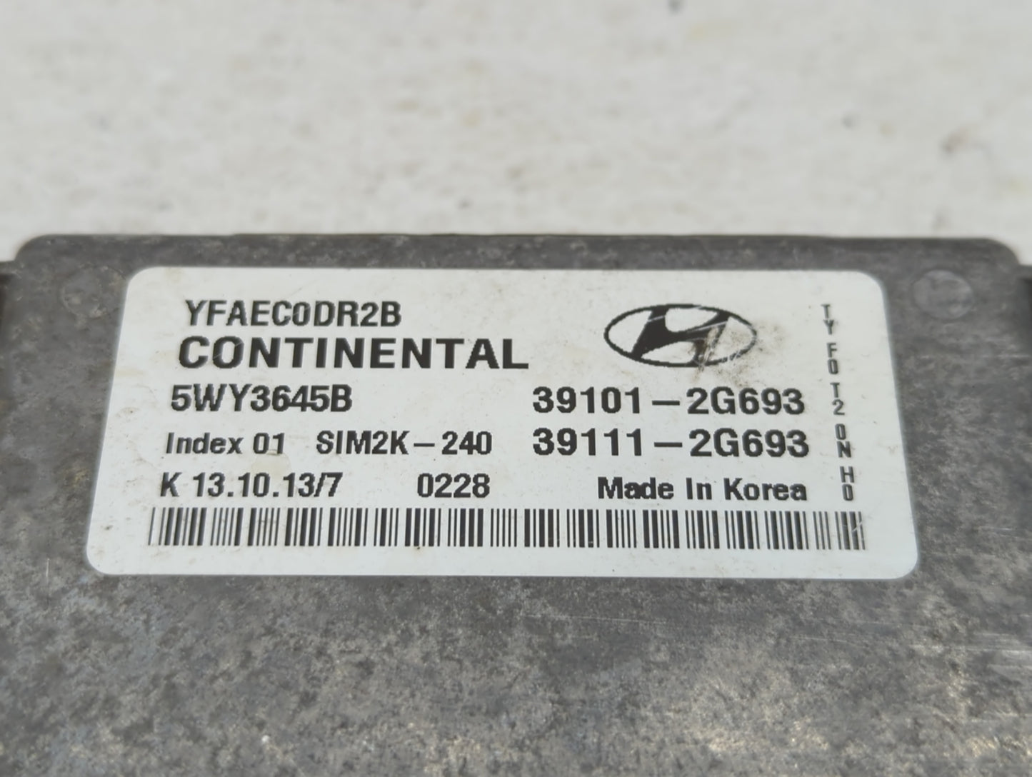 2011-2014 Hyundai Sonata PCM Engine Control Computer ECU ECM PCU OEM P/N:39101-2G693 39111-2G693 Fits Fits 2011 2012 2013 20