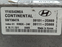 2011-2014 Hyundai Sonata PCM Engine Control Computer ECU ECM PCU OEM P/N:39111-2G669 39101-2G669 Fits Fits 2011 2012 2013 20