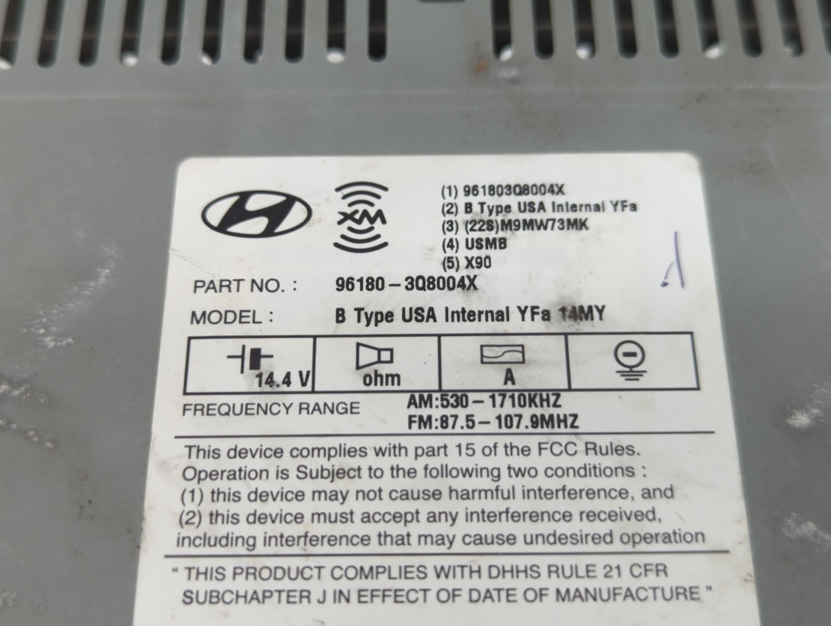 2012-2014 Hyundai Sonata Am Fm Cd Player Radio Receiver 548887 - Oemusedautoparts1.com