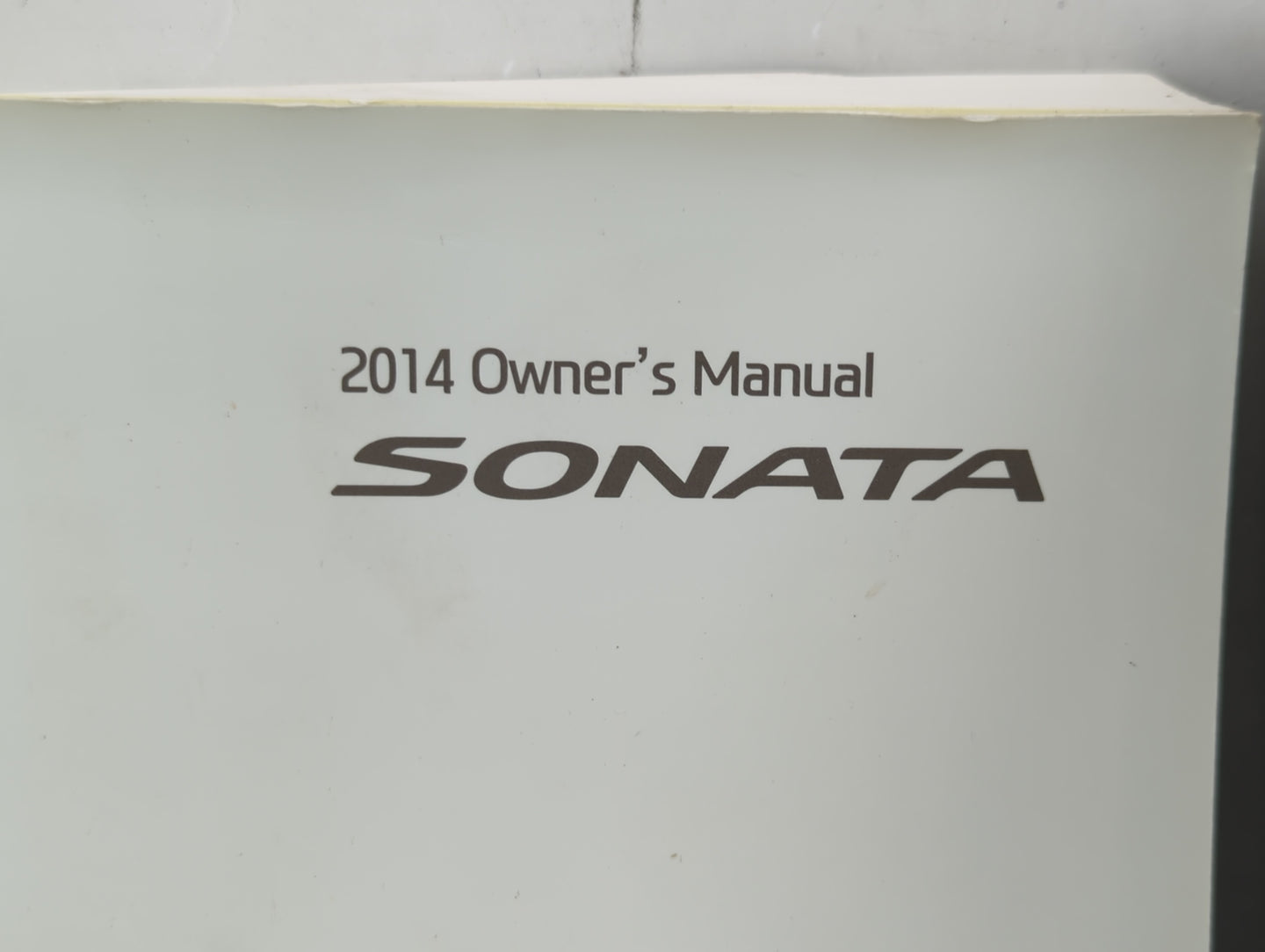 2014 Hyundai Sonata Owners Manual Book Guide P/N:A3S0-EU38A OEM Used Auto Parts - Oemusedautoparts1.com