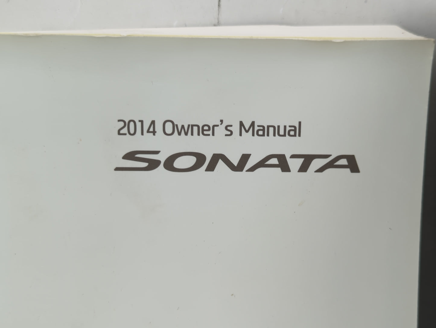 2014 Hyundai Sonata Owners Manual Book Guide P/N:A3S0-EU38A OEM Used Auto Parts - Oemusedautoparts1.com