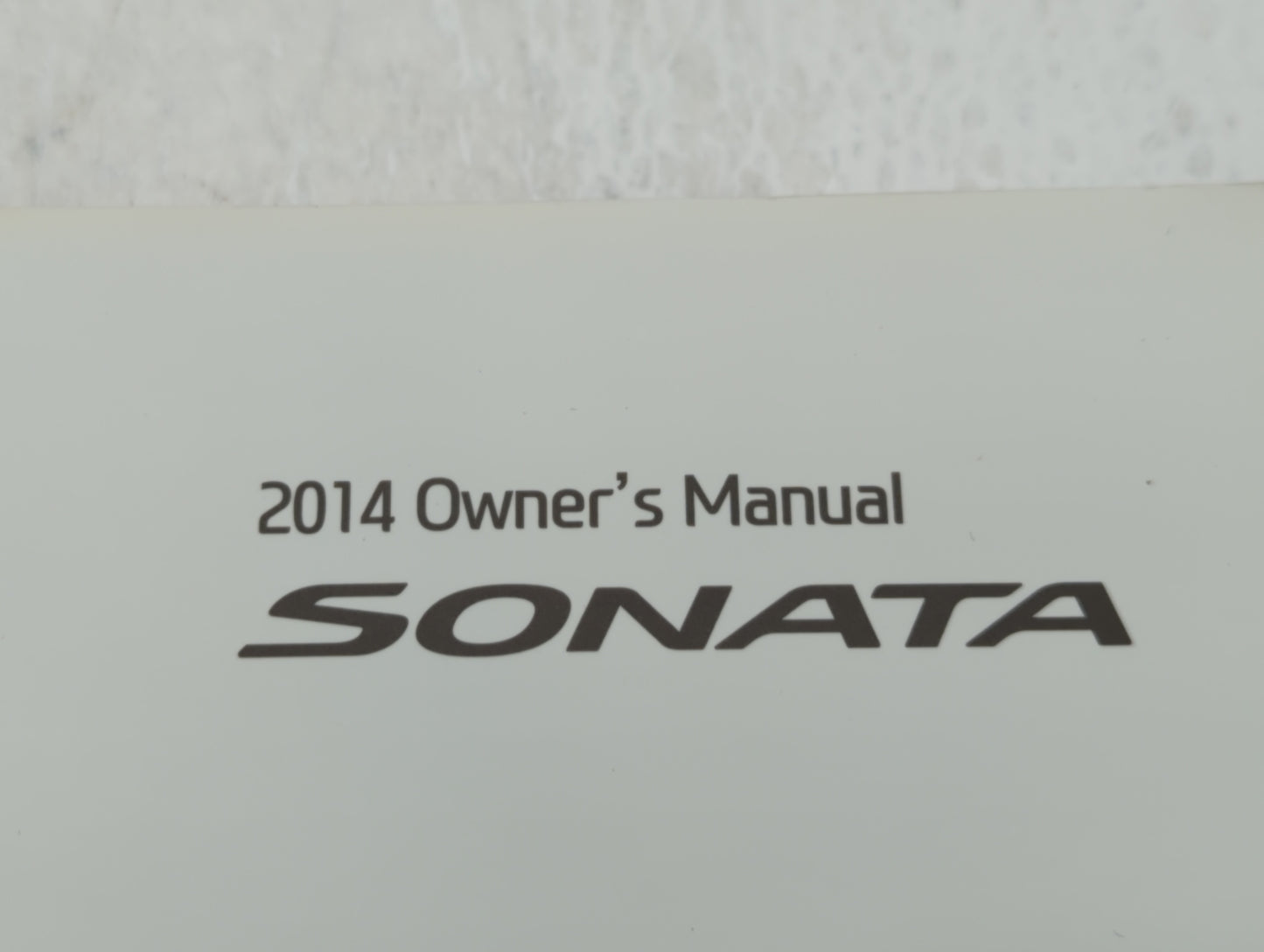 2014 Hyundai Sonata Owners Manual Book Guide P/N:A3S0-EU38A OEM Used Auto Parts - Oemusedautoparts1.com