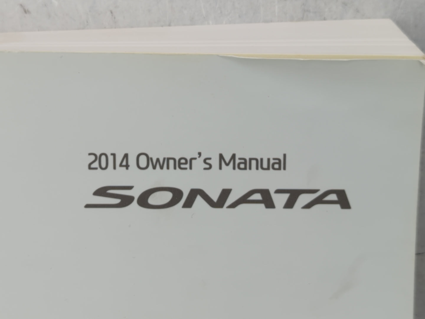 2014 Hyundai Sonata Owners Manual Book Guide OEM Used Auto Parts - Oemusedautoparts1.com