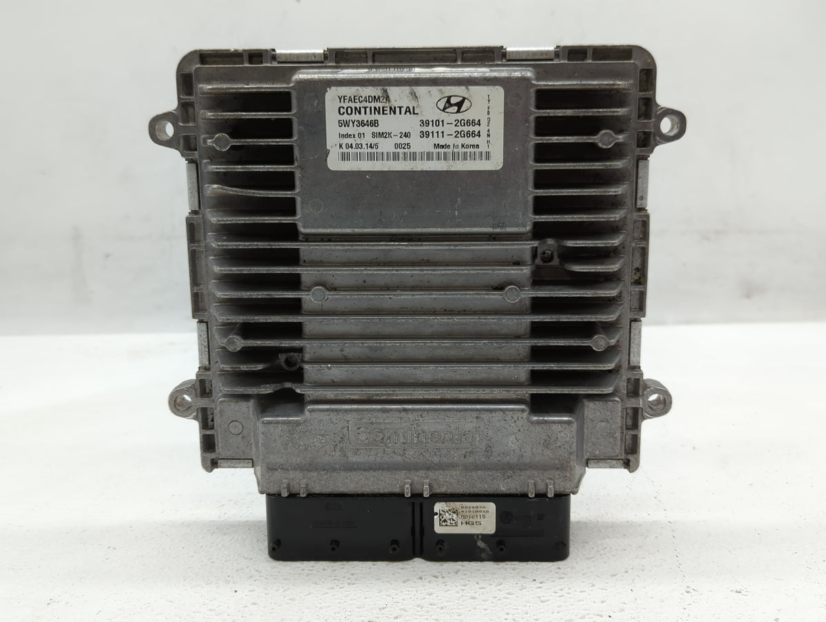 2011-2014 Hyundai Sonata PCM Engine Control Computer ECU ECM PCU OEM P/N:39101-2G664 Fits 2011 2012 2013 2014 OEM Used Auto 