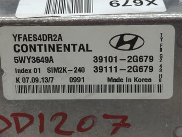 2011-2014 Hyundai Sonata PCM Engine Control Computer ECU ECM PCU OEM P/N:39101-2G679 Fits Fits 2011 2012 2013 2014 OEM Used Auto Parts
