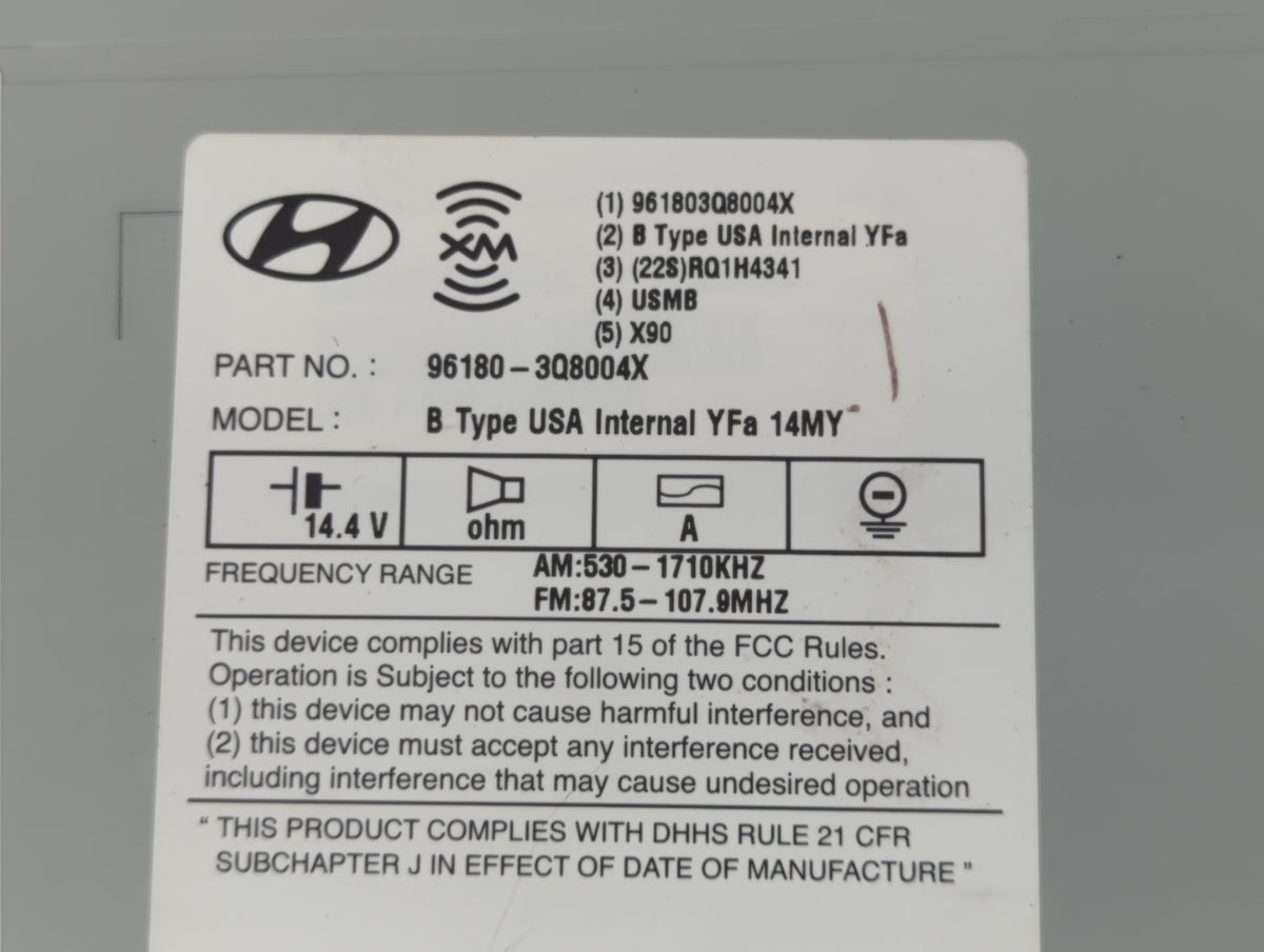 2013-2014 Hyundai Sonata Am Fm Cd Player Radio Receiver 573006 - Oemusedautoparts1.com