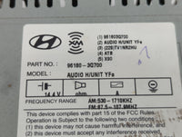 2013-2014 Hyundai Sonata Radio AM FM Cd Player Receiver Replacement P/N:96180-3Q700 Fits Fits 2013 2014 OEM Used Auto Parts 