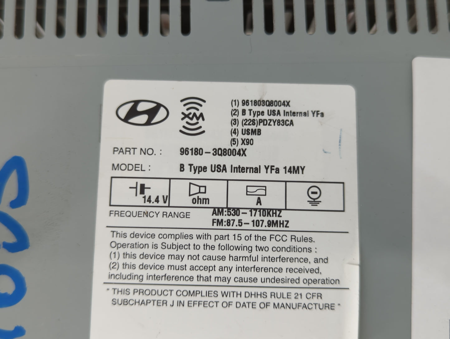 2014-2015 Hyundai Sonata Am Fm Cd Player Radio Receiver - Oemusedautoparts1.com