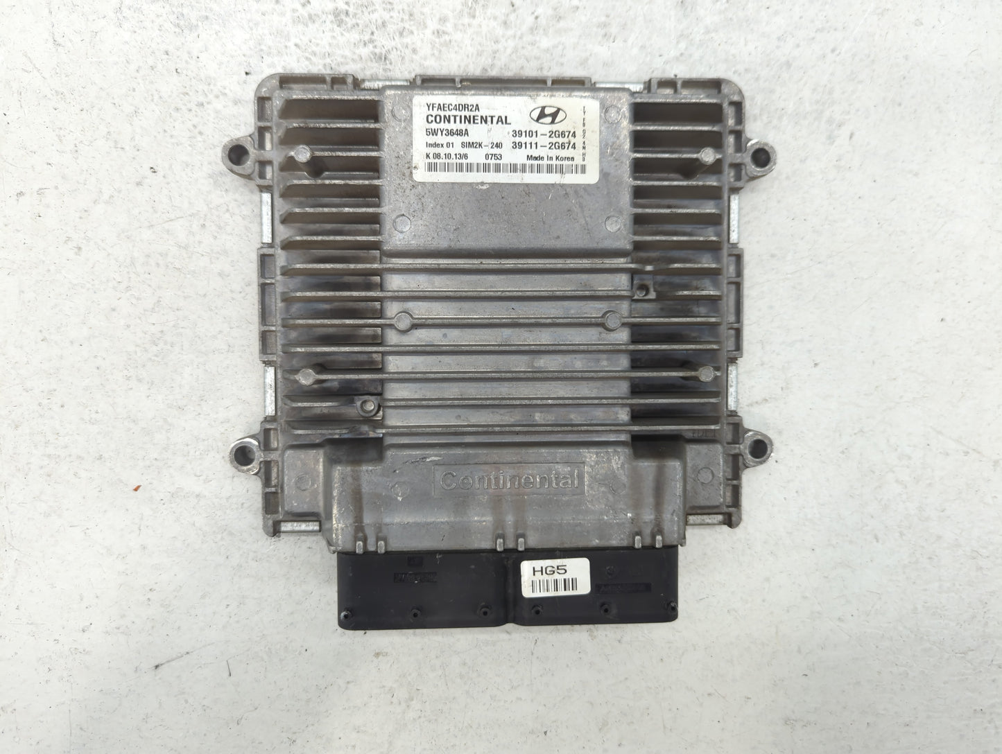 2011-2014 Hyundai Sonata PCM Engine Control Computer ECU ECM PCU OEM P/N:39101-2G674 Fits Fits 2011 2012 2013 2014 OEM Used 