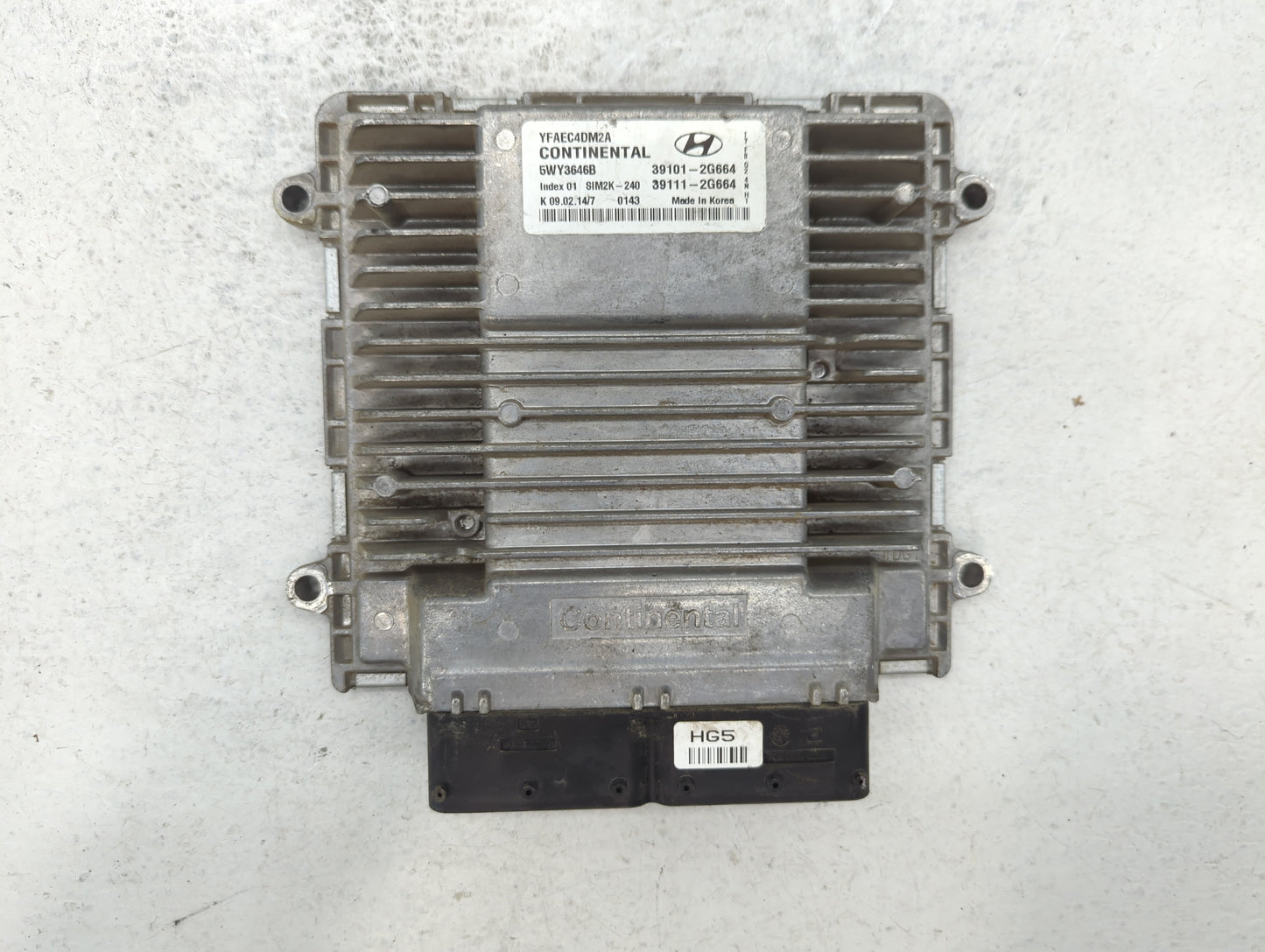 2011-2014 Hyundai Sonata PCM Engine Control Computer ECU ECM PCU OEM P/N:39101-2G664 Fits Fits 2011 2012 2013 2014 OEM Used 
