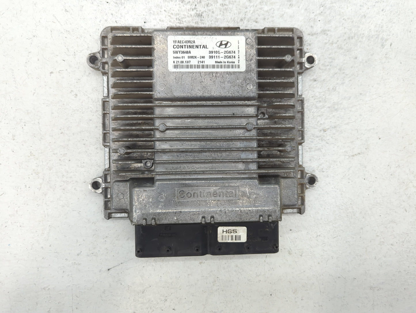 2011-2014 Hyundai Sonata PCM Engine Control Computer ECU ECM PCU OEM P/N:39101-2G674 Fits Fits 2011 2012 2013 2014 OEM Used 