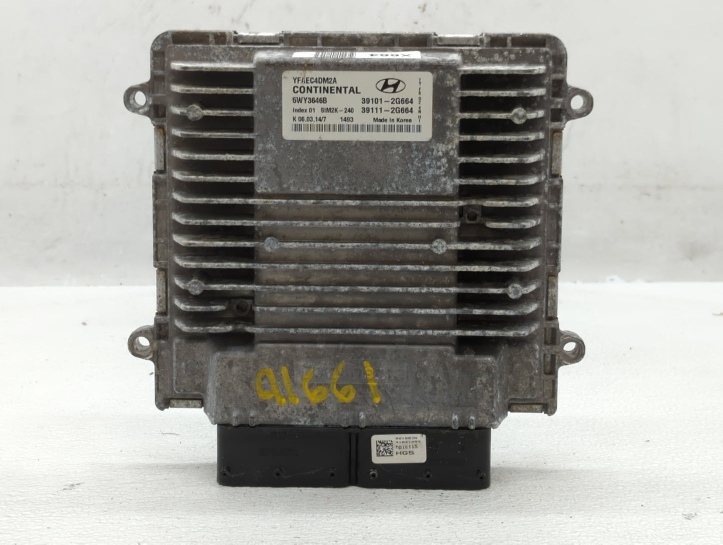 2011-2014 Hyundai Sonata PCM Engine Control Computer ECU ECM PCU OEM P/N:39101-2G664 Fits Fits 2011 2012 2013 2014 OEM Used 