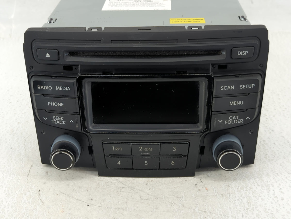 2013-2014 Hyundai Sonata Am Fm Cd Player Radio Receiver 611273 - Oemusedautoparts1.com
