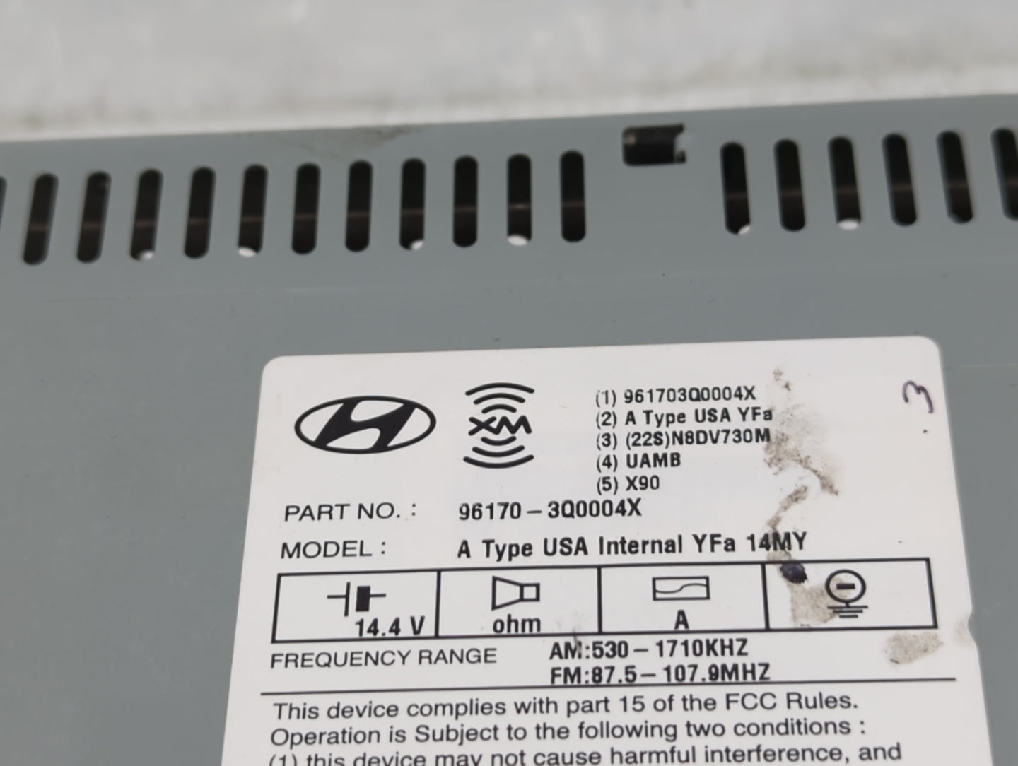 2013-2014 Hyundai Sonata Am Fm Cd Player Radio Receiver - Oemusedautoparts1.com