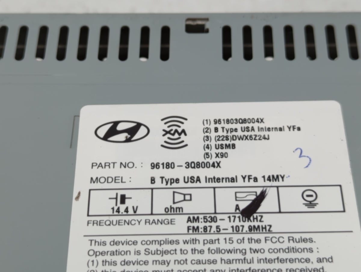 2012-2015 Hyundai Sonata Am Fm Cd Player Radio Receiver 614744 - Oemusedautoparts1.com